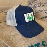White Mesh Trucker Hat - 44 North Coffee