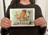 Octopus notecard by Samatha Hutchinson - 44 North Coffee
