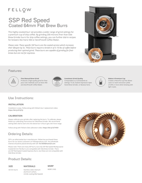 Fellow Ode Burr Coffee Grinder ON SALE! – 44 North Coffee