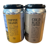 4 pack of 44 North Coffee cans - 2 shandy, 2 black