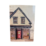 Greeting card with a hand-drawn illustration of 44 North Coffee Deer Isle Cafe.