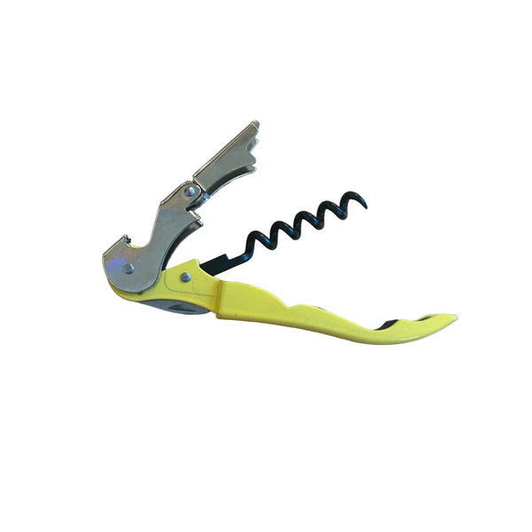 Yellow corkscrew, wine key, roast em toast em