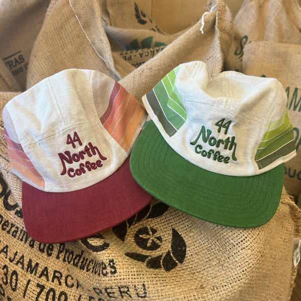 Burgundy & Green Storied Hats