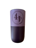 Eggplant purple Klean Kanteen Rise tumbler with monotone 44 North Coffee logo 