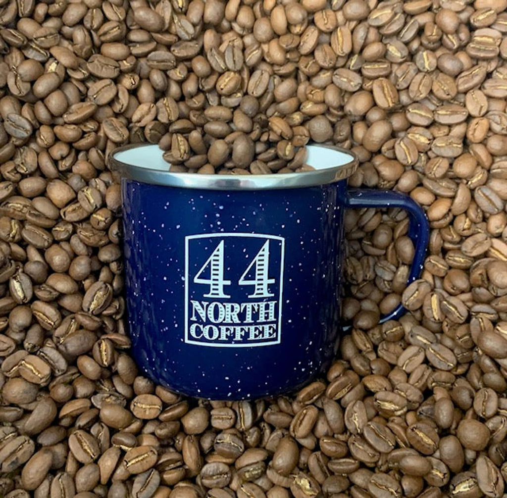 Speckled Navy Enamel Mug - 44 North Coffee