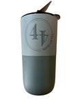 Iceberg green Klean Kanteen Rise tumbler with monotone 44 North Coffee logo