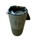 Iceberg green Klean Kanteen Rise tumbler with slide lid and monotone 44 North Coffee logo